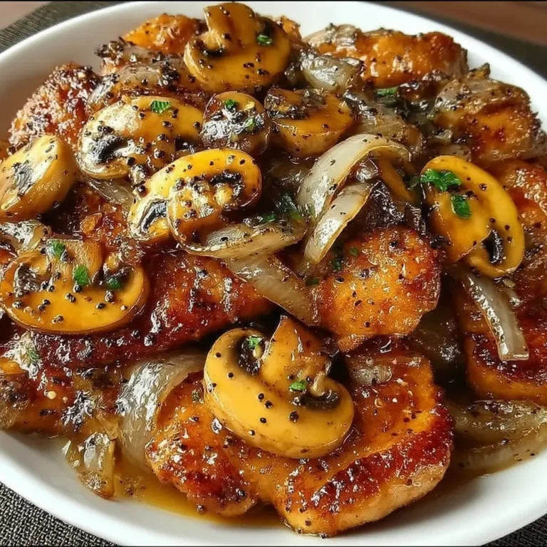 Black Pepper Chicken Mushrooms Recipe