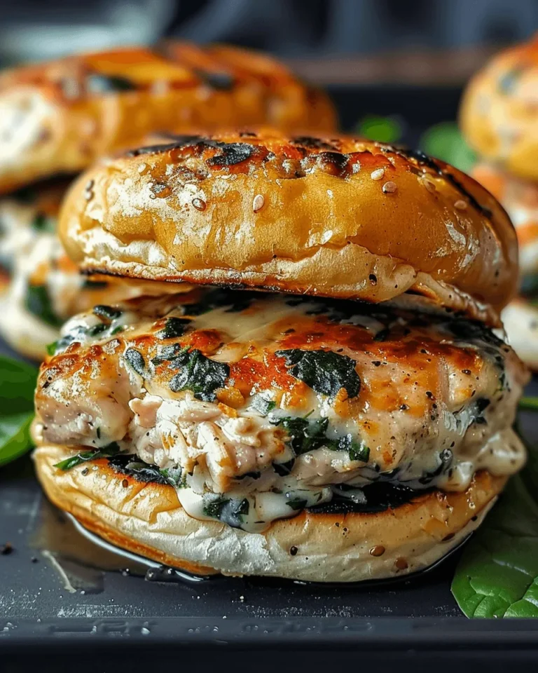 White Cheddar And Spinach Chicken Burgers Recipe